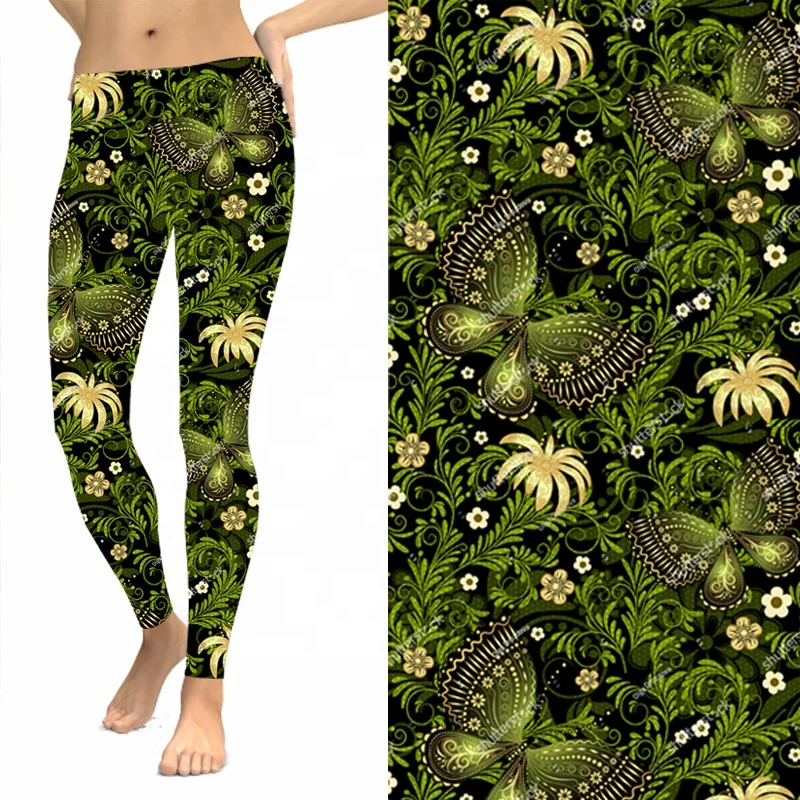 Elastic Style Women Stretchy Slim Skinny Flower Printed Buttery Soft Leggings
