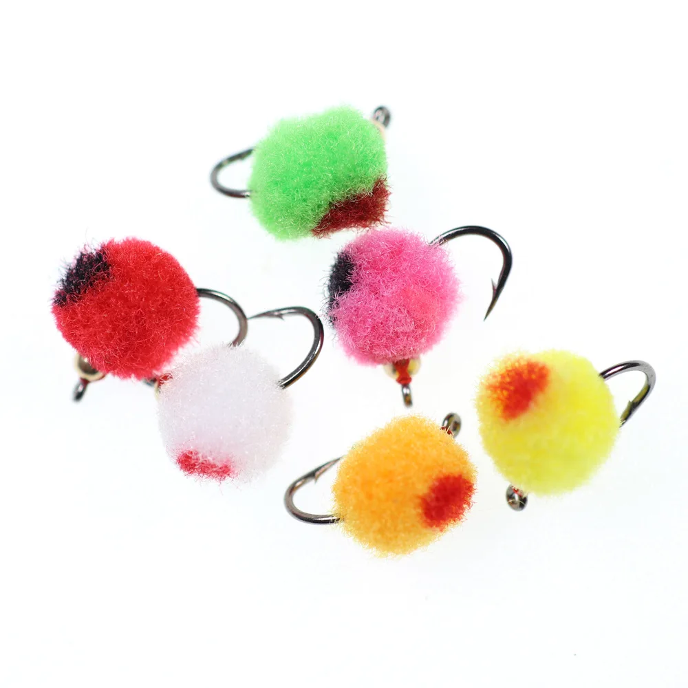 Copper bead head fish eggs fly bait salmon trout fly fishing lures