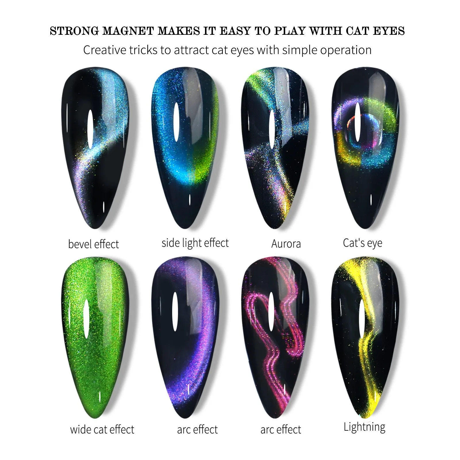 Destly Heart Light Double-head Nail Magnet Pens Cat Eye Magnet Stick Uv Gel Polish Cat Eye Magnet for Nails