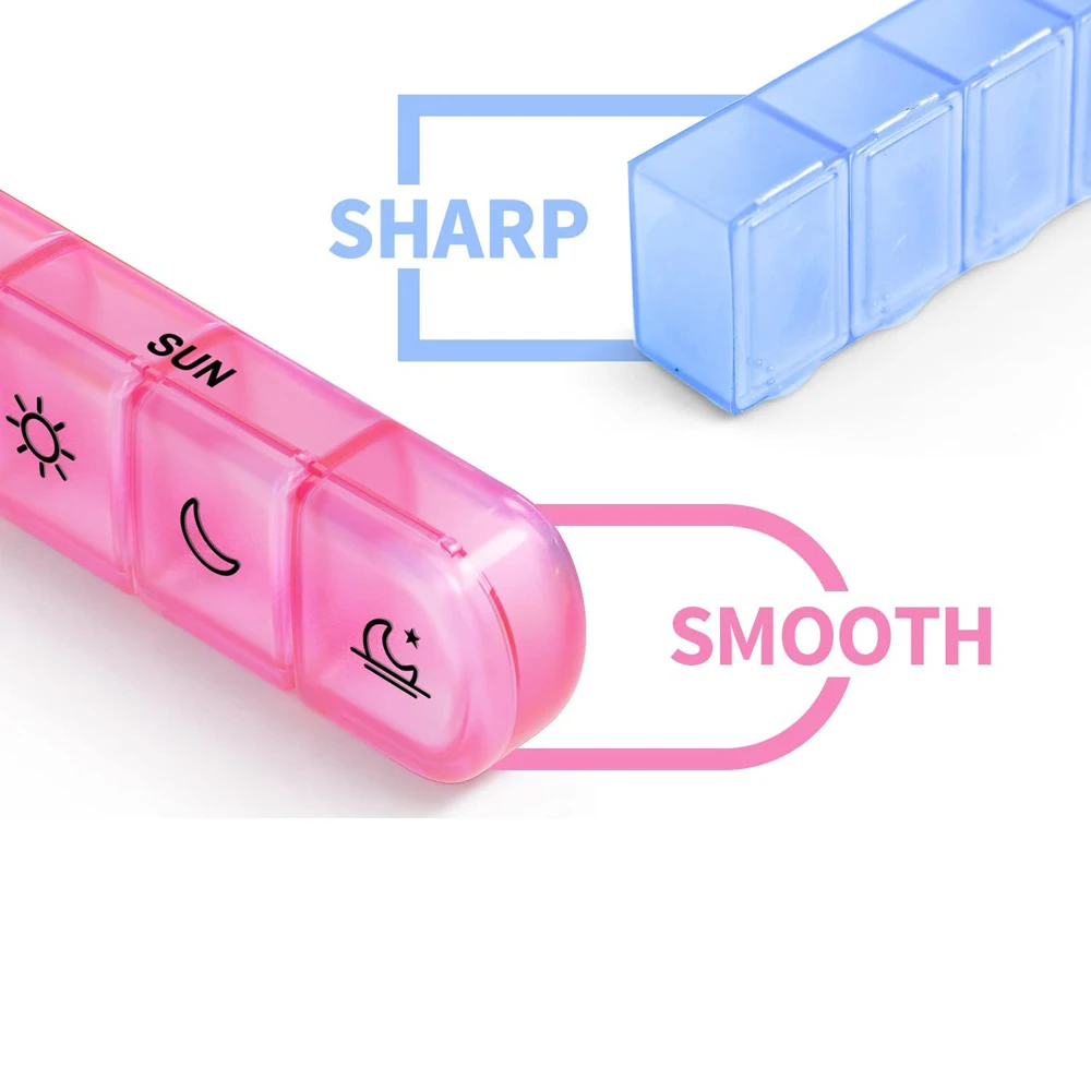 Monthly Pill Box am/pm Pill Organizer box for 7 Days 28 Compartments pill packaging box