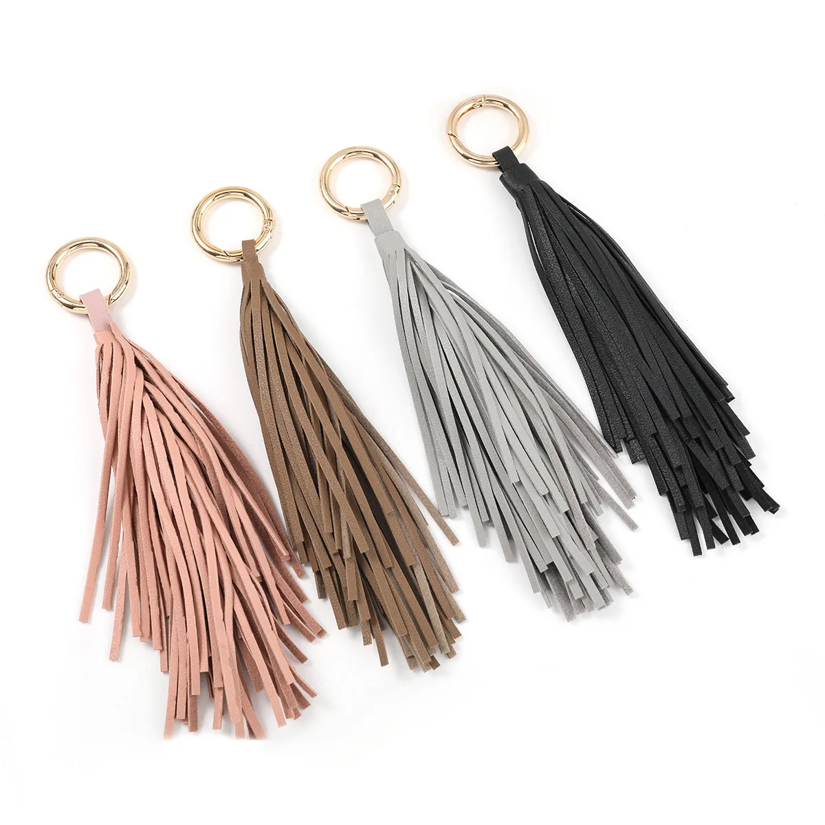 Leather Tassel Keychain Car Keyring Holder Bag Wallet Purse Decorations