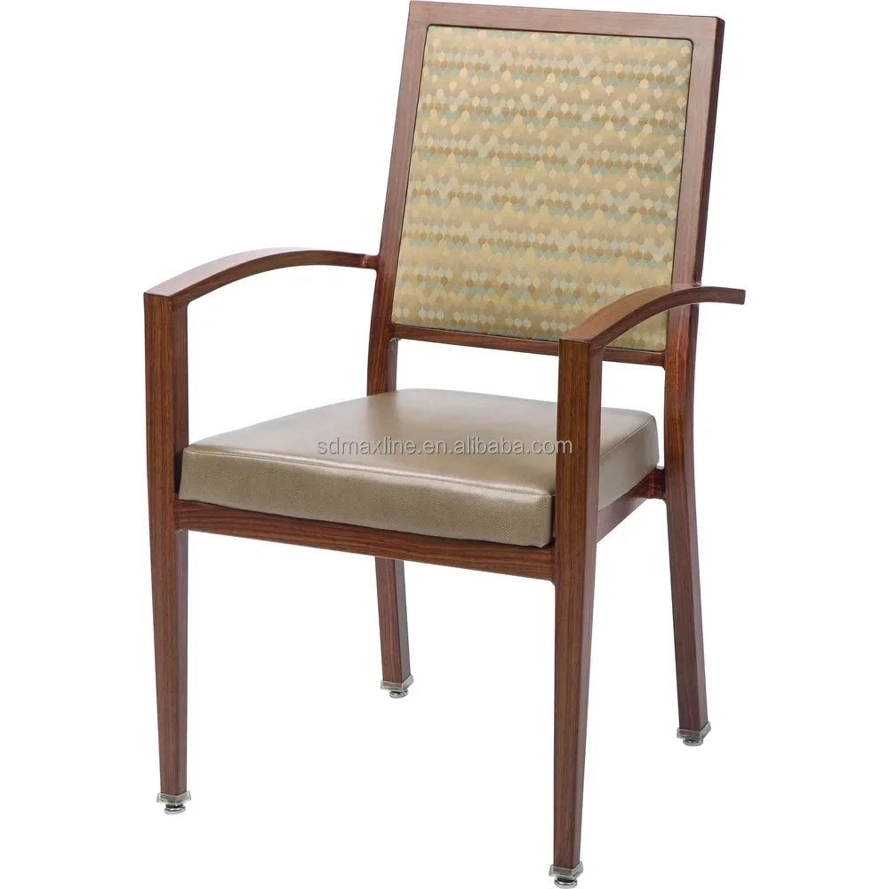 Hotel Furniture Aluminum Banquet Dining Restaurant Arm Chair