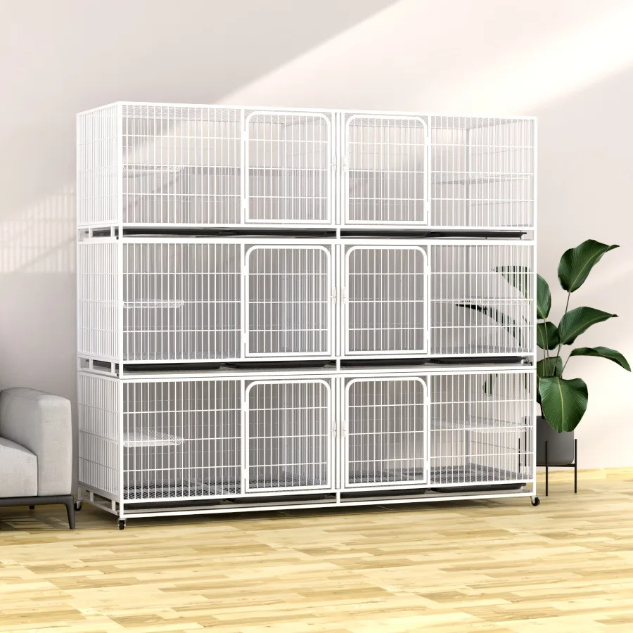 Free Combination Detachable Foldable Pigeon Rabbit Cat Breeding Three-Layer Cat House Double-Layer Household Dog Cage