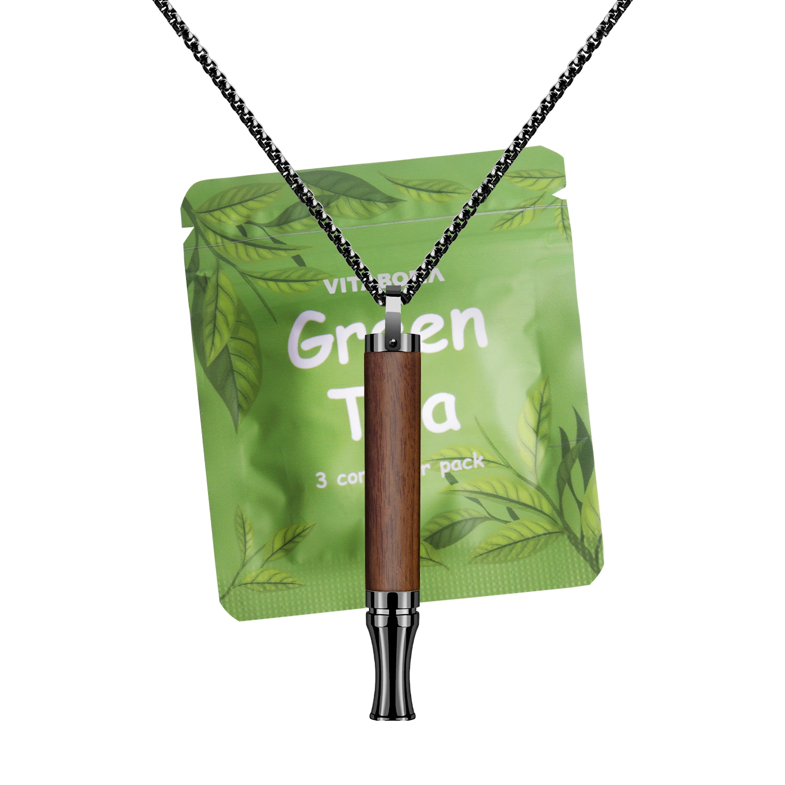 Teen Respirelief Signal Natural Anxiety Relief Items Kids Rosewood Popeye Wood Anxiety Smoking Pipes Wooden Breathing Necklace