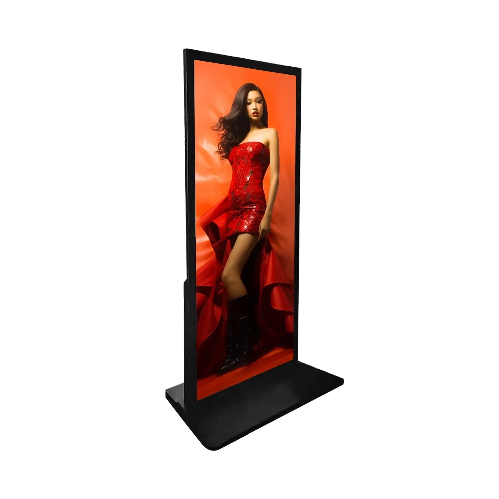 75 Inch Full Hd Full Screen Standing Totem Digital Signage Advertising Lcd Display