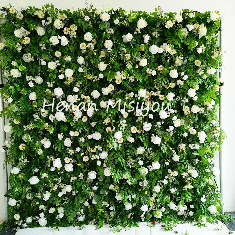 Garden Decoration Greenery Leaves Plant Boxwood Hedges Panels Artificial Grass Wall Backdrop Flower Wall