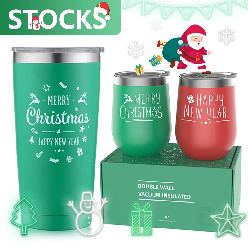 merry christmas mug bulk christmas gift box double wall coffee cup mug christmas tumbler gift set