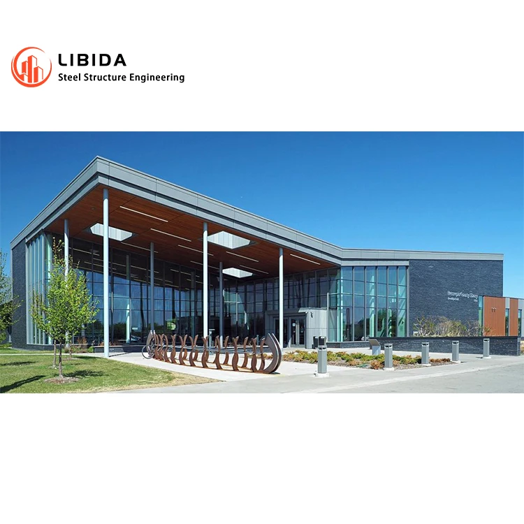 Prefabricated Stainless Frame Workshop High Quality Steel Structures Commercial Centre Office Building for Sale