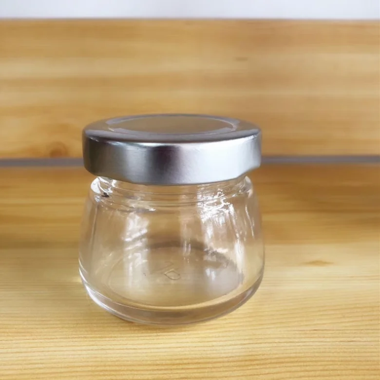 60ml 120ml 150ml small glass bird nest jar pudding jam honey bottle