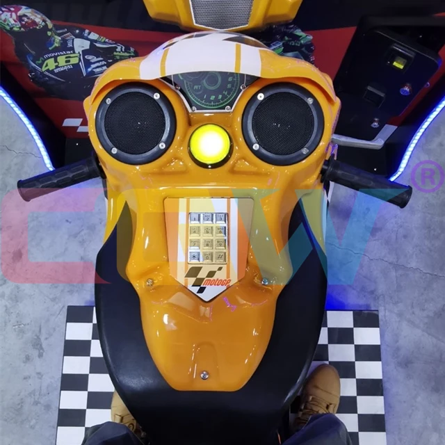 CGW Moto Arcade Game,Racing Moto Game Simulator,Coin Operated Arcade Motorcycle for Kids
