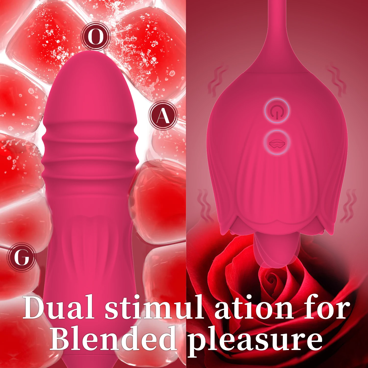 Tongue 3in1 Upgrade Replacement Charger Wholesale The Rose Sucking Vibrator Sex Toy for Women Couple