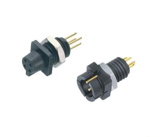 M12 90 degree plastic connectors 12pin Amphenol connector 12pin M12 Panel mount connector 12pin
