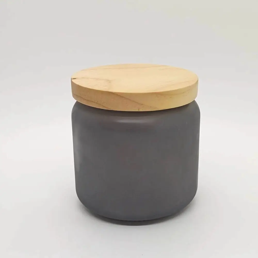 Food Grade Luxury Design Color Printed110*20 mm Spice Jar Bamboo Lid For Amber  Glass Candle  8oz Jars And Cups