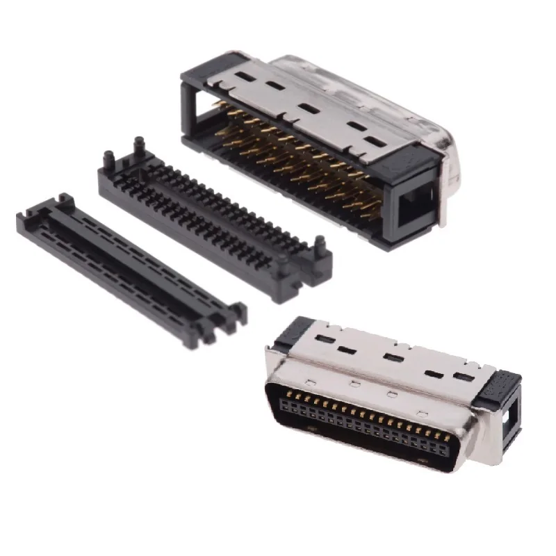 Mini D Ribbon (MDR) 36P Plug Connectors SCSI 36Pin Male Connector IDC WIREMOUNT For cable(10136-6000EC +10336-3210-006)