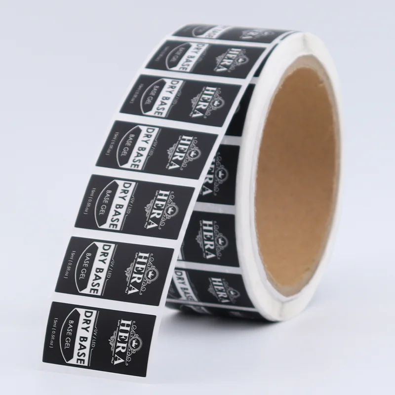 Custom Bottle Logo Label Sticker Print Black Private Cosmetic Labels For perfume