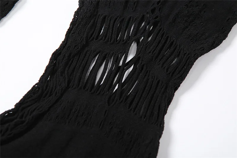 Лидер продаж 2023, летнее прозрачное черное Сетчатое платье, сексуальное облегающее Сетчатое мини-платье с длинным рукавом, женское Клубное платье