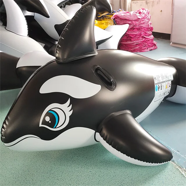 
New Design Factory Customized Water Inflatable Black Whale Floating Row 