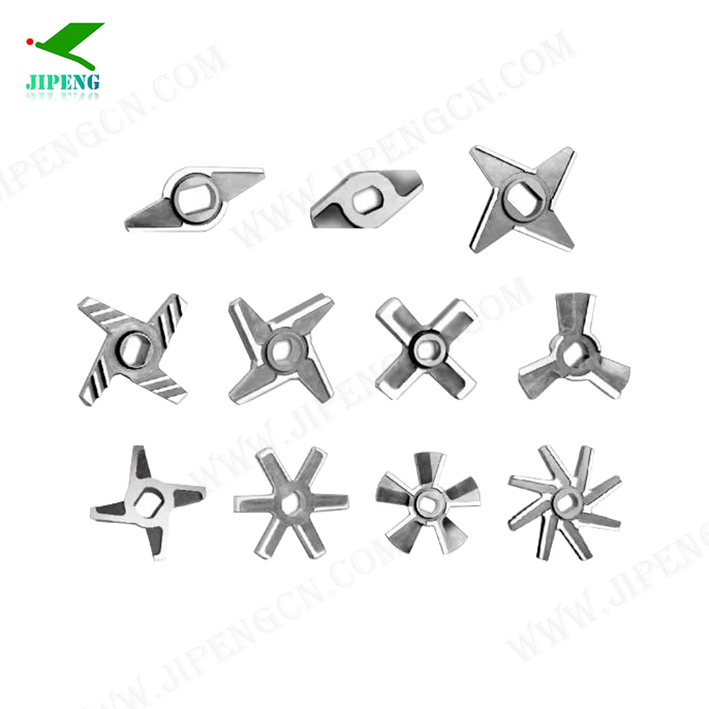 Jipeng high quality stainless steel meat grinder knife Replacement Spare Parts Curved Knife grinder blade