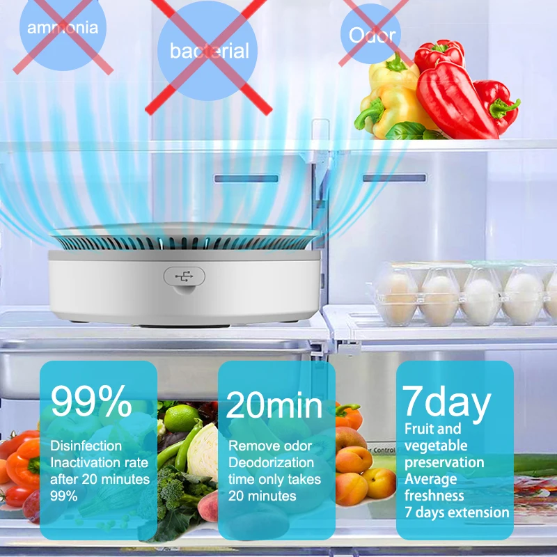 2022 New Trend Portable Ozone Disinfector Car O3 Air Purifier Sterilizer Ozone Deodorizer Machine