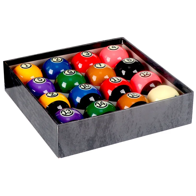 Premium Quality 57.2mm Tournament  Black TV Ball Set  American Billiard Balls Box Of 16 PCS