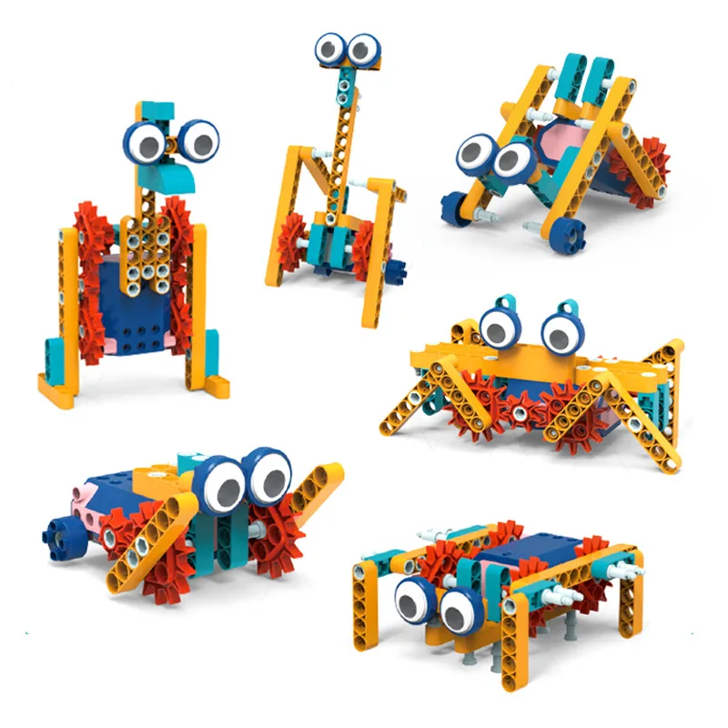 2023New Early Education Toys Electric Building Blocks for Kids DIY Assembled Children Toys Electric Brick Gear Building Toy Set