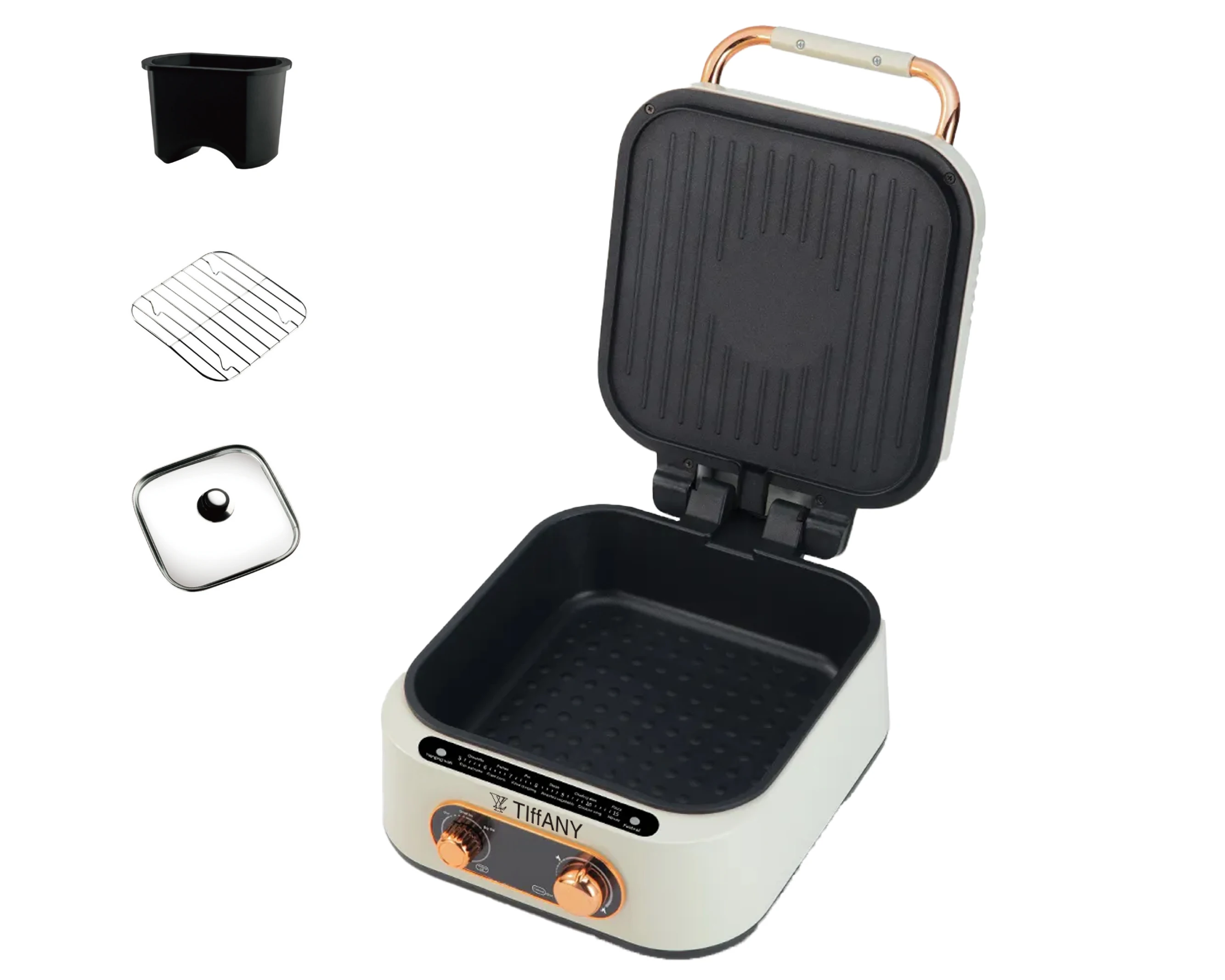 Многофункциональная бытовая электрическая сковорода для гриля суповая кастрюля двухсторонняя жарки блинов