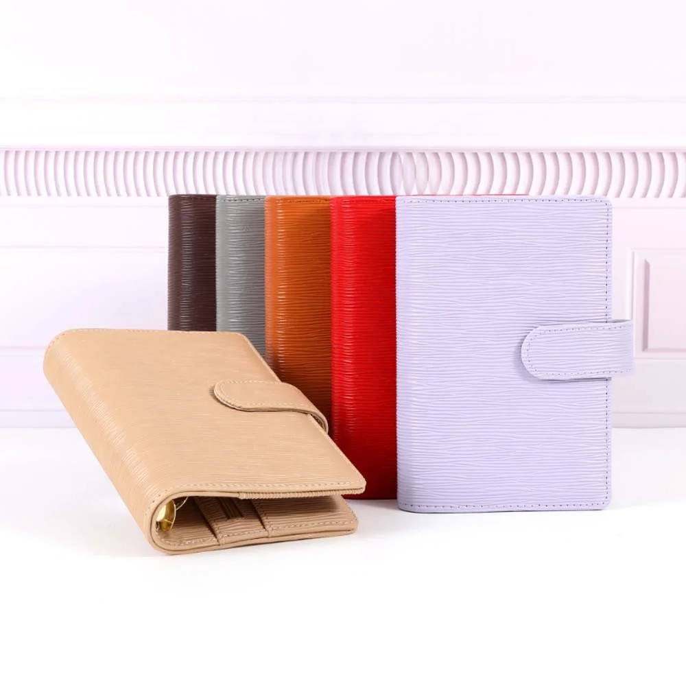 Хонгбо бестселлер 19-цветная тисненая кожа Saffiano Epi A6 премиальный кошелек с 3 см кольцами летным листом