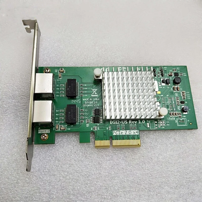 EGI2-US для Intel I350AM2 I350-T2 чип адаптер с двумя портами Gigabit PCI-E разборки сетевая карта идеально
