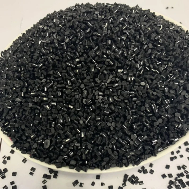 Black ABS recycled particles environment-friendly plastic particles