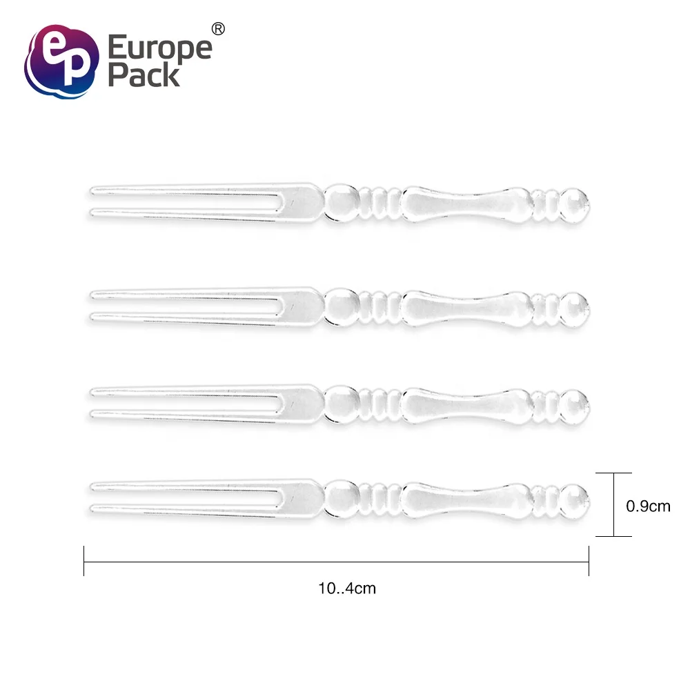 Eco-friendly food grade disposable ps plastic fruits fork