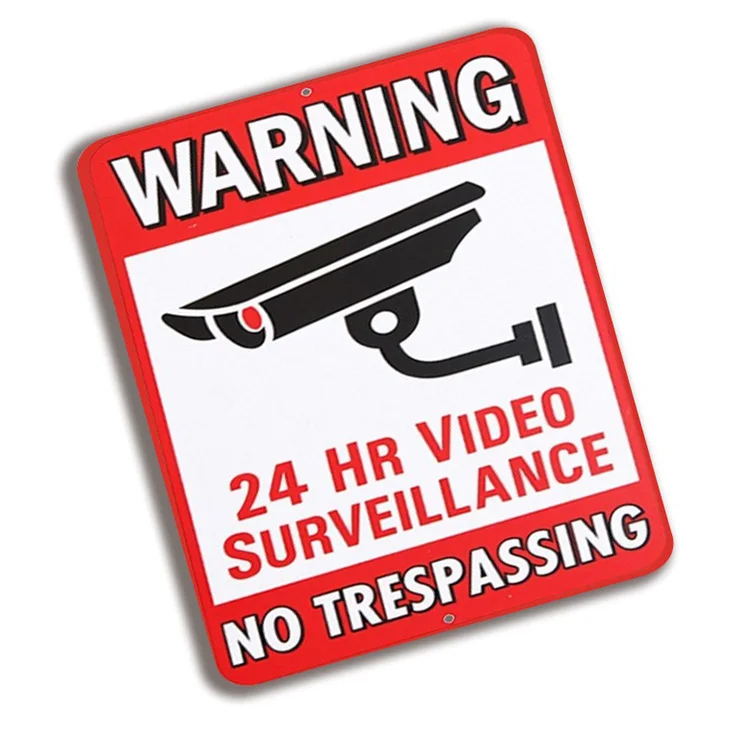 Светоотражающая предостерегающая 24 часа видео, для наблюдения, безопасности, камеры системы металлический знак ярда