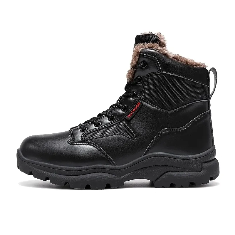 Winter Outdoor Mid-Top Boots Hiking Rubber Sole Men Big Size 39-47