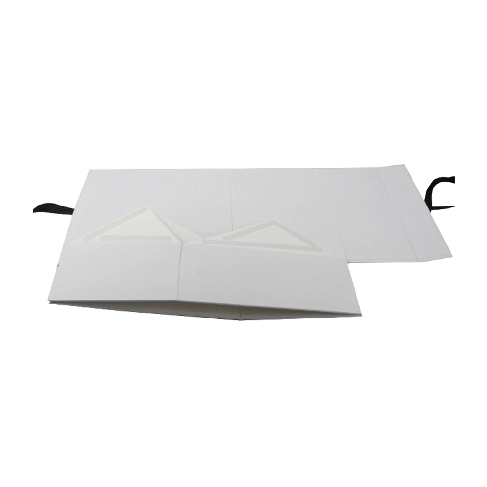 Classic Luxury Customized Wholesale Design Logo Print Cream White Magnetic Lid Book Shape Box With Ribbon Bow For Sweet Cookie