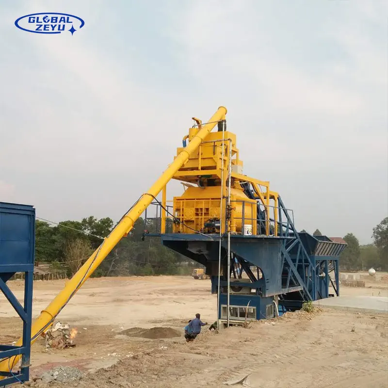 ZEYU Factory Manufacture Small Concrete Mixing Plant 90M3/H Cement Sand Mortar Mobile Concrete Plant Dry Mix Mobile Mixing Plant