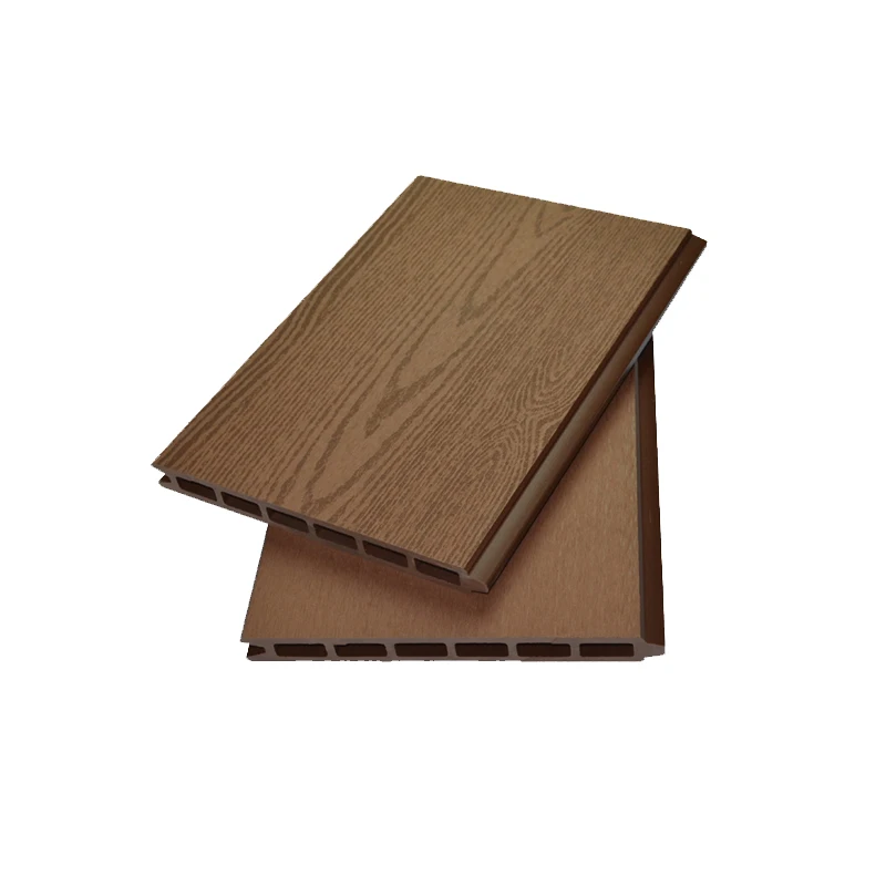 Wooden Composite Embossed Woodgrain Decking Board Interlock Wpc Wall Panel Cladding