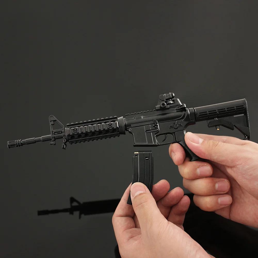 Сборная модель пистолета 28 см CS GO M4A4 Ar15 Ar18 черная 1:3 металлическая безопасный пистолет игрушка миниатюрная