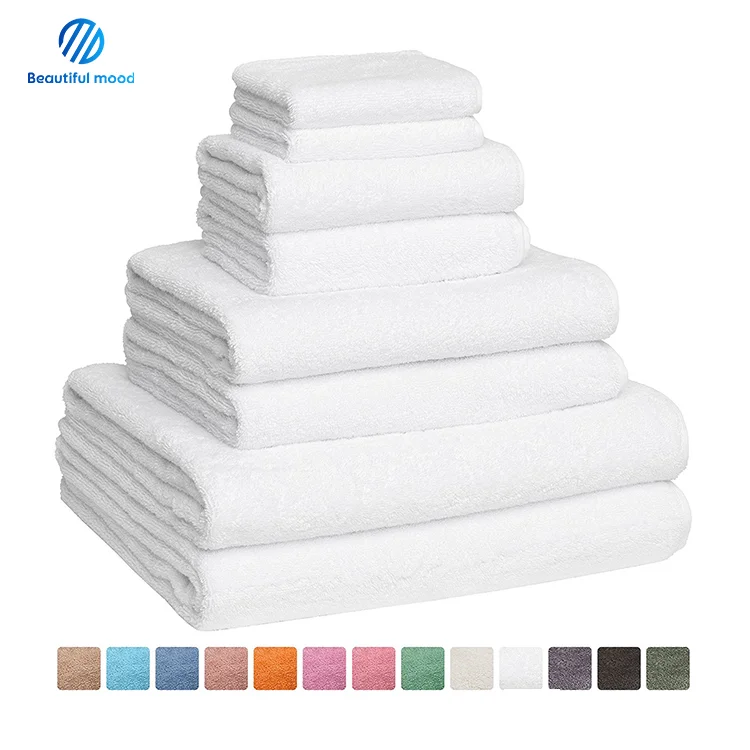 wholesale oem custom China supplier 600gsm baby kids 100% cotton luxury hotel spa bar white bath towel set of 3
