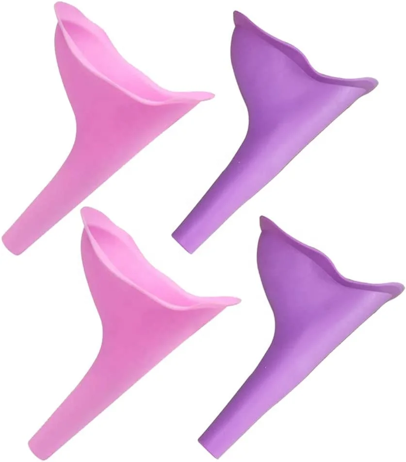 Travel Portable Bathroom Reusable Silicone Lady Women Female Urination Device Funnel Urinal Cup for Women Standing Up to Pee