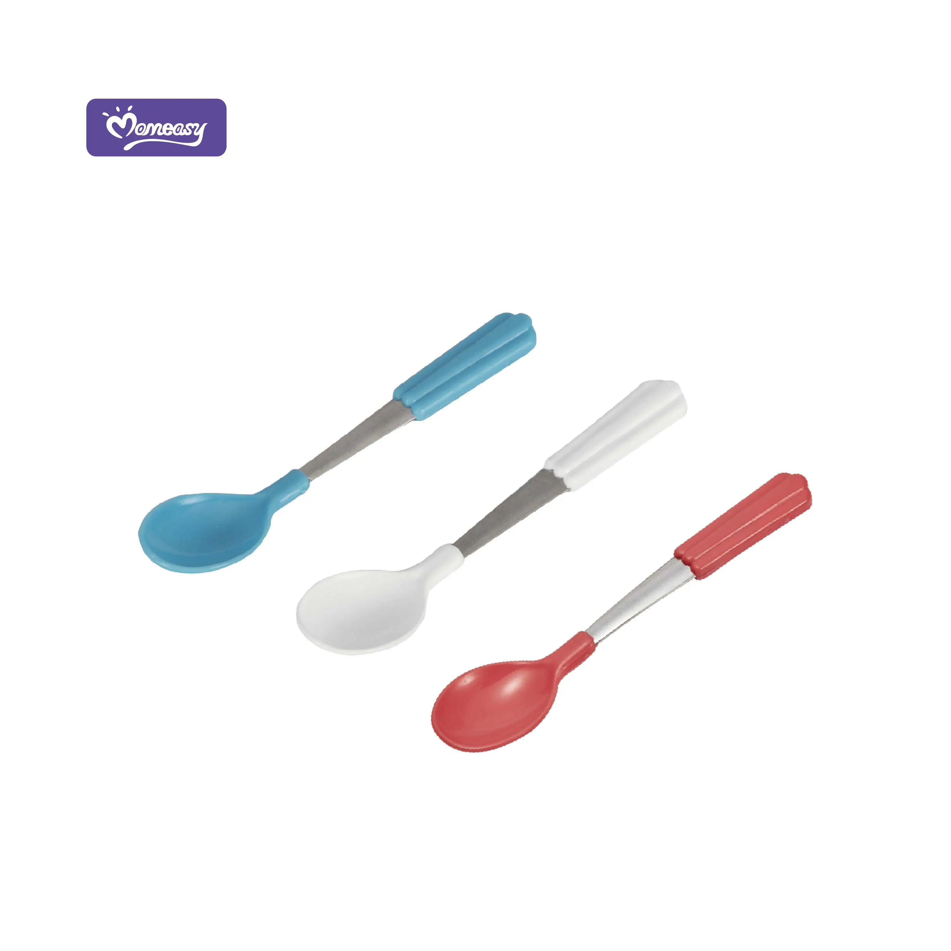 
Momeasy Baby Spoon With Stainless Steel Handle MOQ One Carton Factory Directly Supply Baby Products 