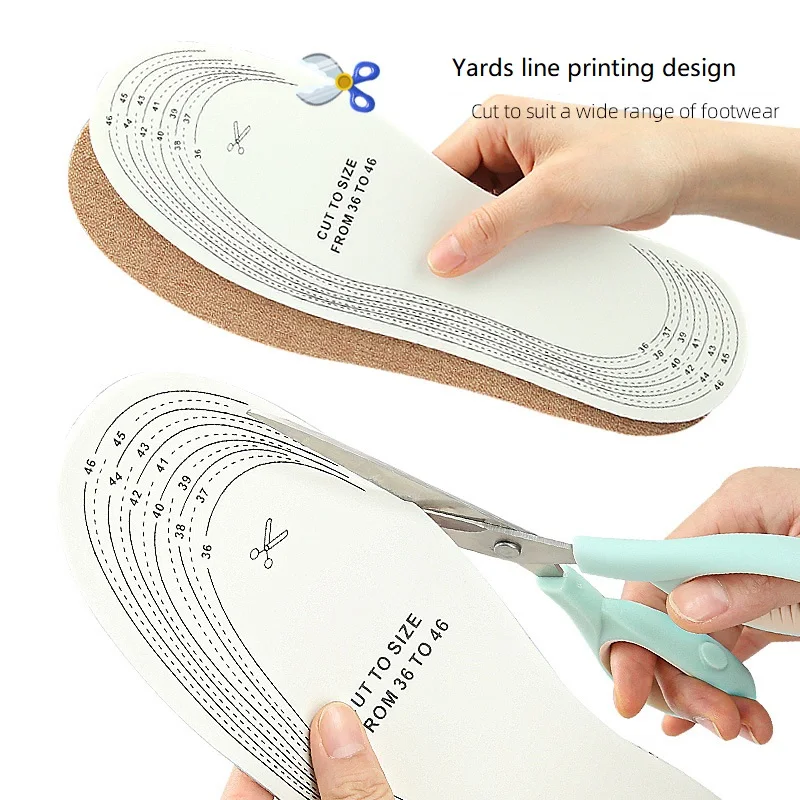 Linen Latex Insoles Unisex Soft Breathable Sweat Absorbing Shock Absorption Shoes Pads Summer Cool Casual Sports Shoes Inserts