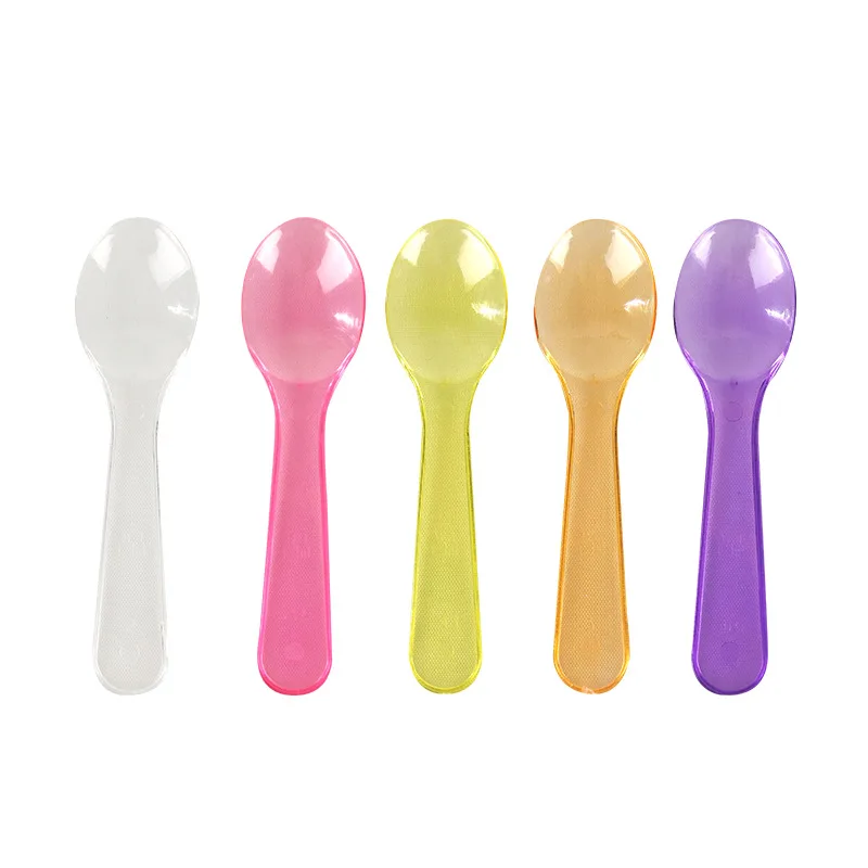 75mm 3 inch Short Plastic Mini Sturdy Taster Spoons,Ice Cream Dessert tasting Spoons,Sampling Yogurt Appetizers Spoons