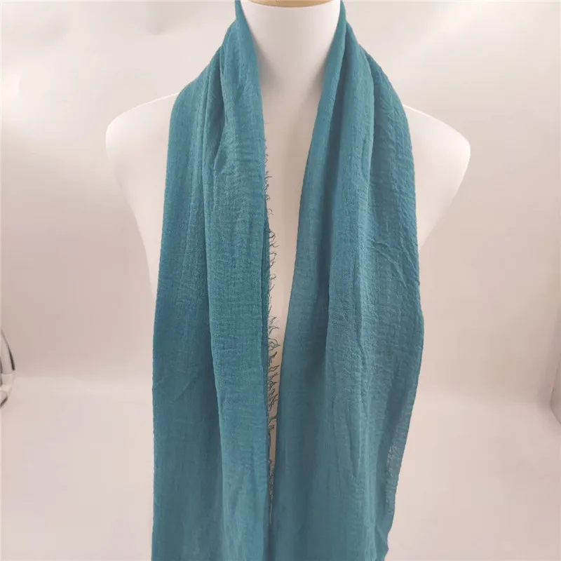 wholesale factory price cotton crinkle scarf hijabs shawl crinkle bubble crinkle hijab cotton ready colors provide