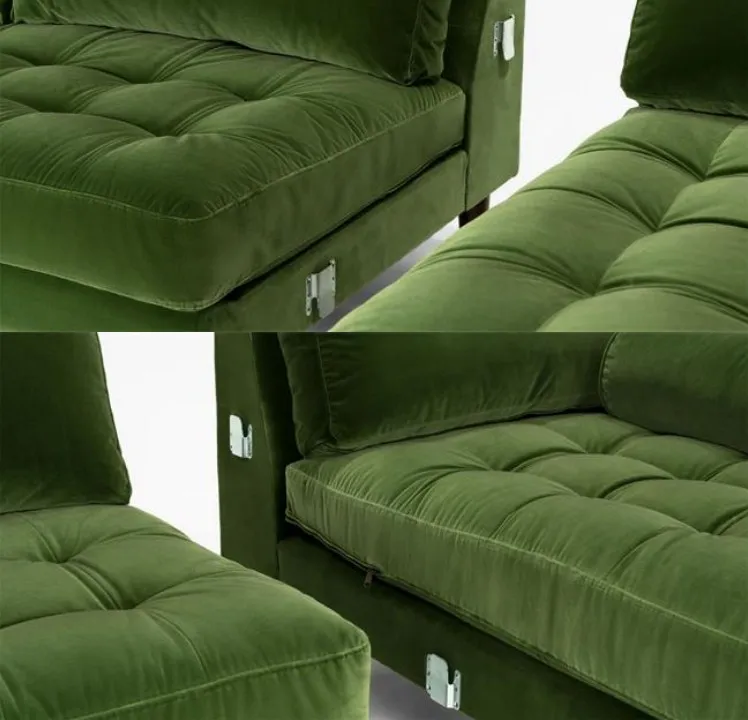 4 seater Velvet corner reversible sofa
