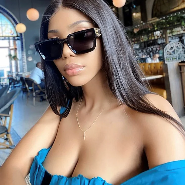  Горячая Распродажа Instagram Billionaire стильные солнцезащитные очки для мужчин и женщин квадратные трендовые дизайнерские 2021