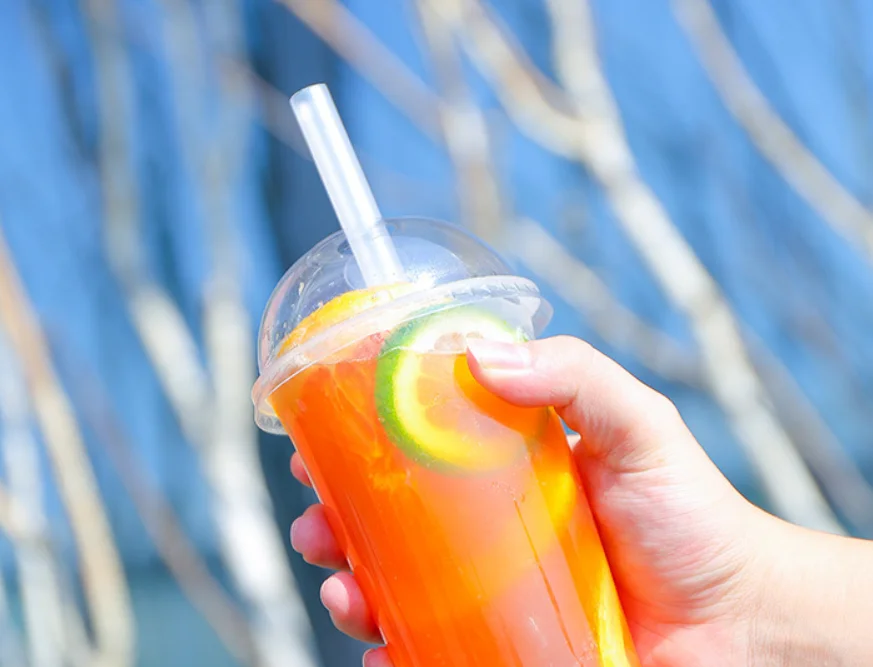 Plastic Bubble Tea Smoothie Milkshake boba drinking disposable straws