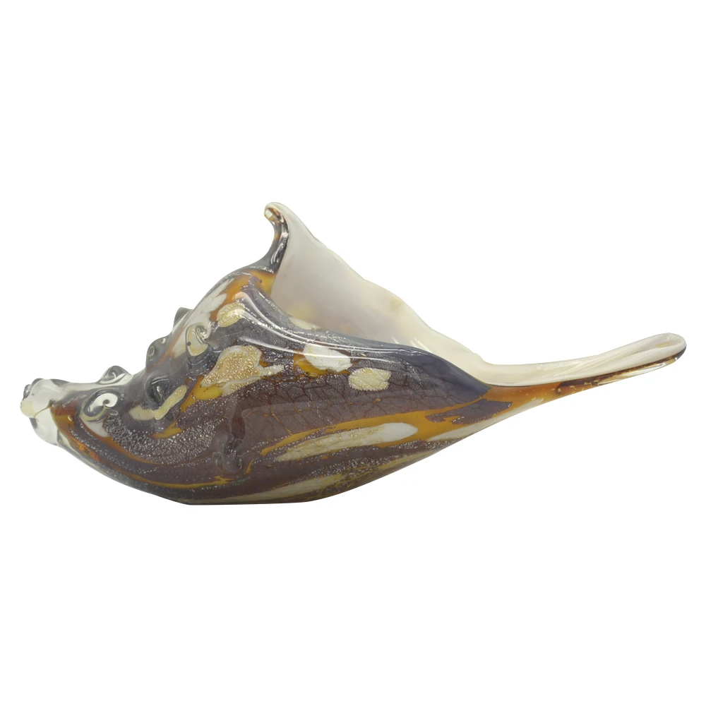 Оптовая продажа разноцветные декоративные фигурки из муранского стекла выдувные вручную морские ракушки животные для домашнего декора модель ручной работы