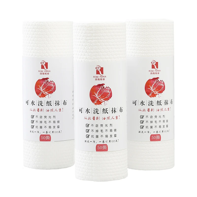 White Embossed Super Oil Absorb Spunlace Nonwoven Towel Multipurpose Fabric