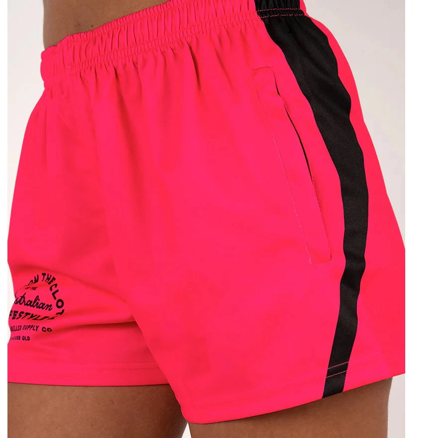 Sublimation 80s Retro Funny Truck Hot Training Rugby Trucker Nylon Classic Retro Funny Classic Work Hunting Rugby Footy Shorts