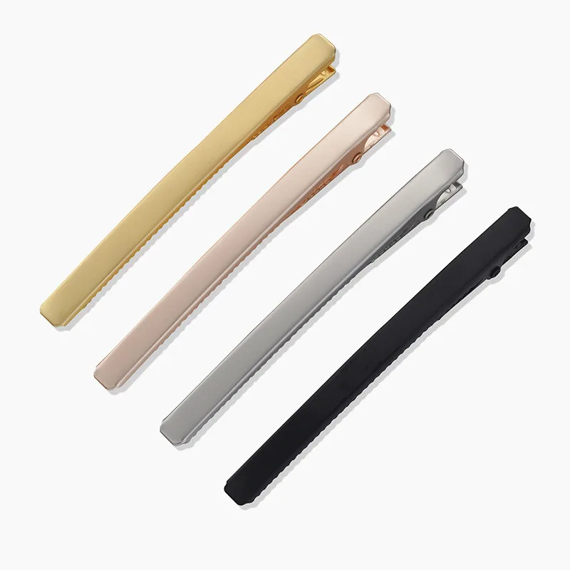 Wholesale 2022 New Design Girls Long Golden Black Plating Rustproof Straight Hairpin Metal Alligator Hair Clip Women