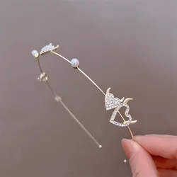 Luxury Girl Hairband Rhinestone Bow Women Headband Bridal Wedding Hair Accessories